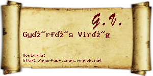 Gyárfás Virág névjegykártya